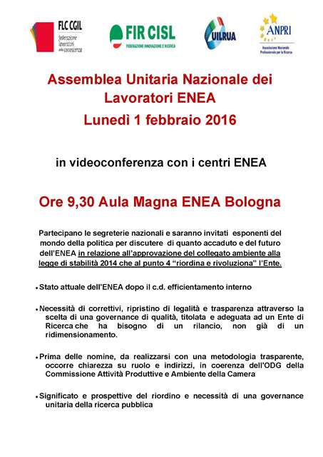 2016 01 26 assemblea nazionale ENEA
